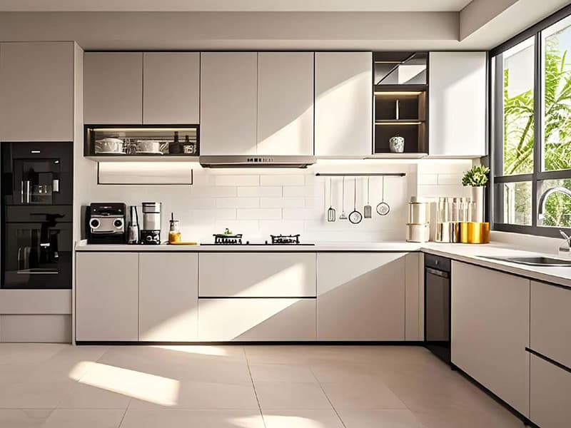 white kitchen cabinet