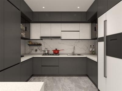 Solid Wood Particle Board Luxury Ready To Assemble Kitchen Cupboard