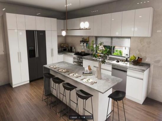 YALIG armoires de cuisine modernes 2023 armoire de cuisine de luxe armoire de cuisine garde-manger en bois massif
