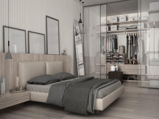 Stylish Technology Cushioned Master Bedroom Wardrobe