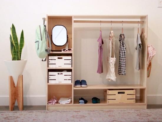 Solid Wood Wardrobes without Doors