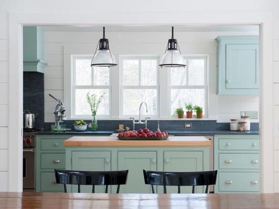 Solid Wood Green Cabinet Designs
