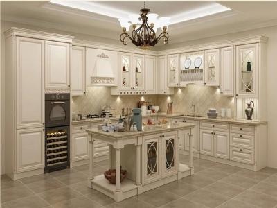 Lacquer Finish Kitchen Cabient with Beautiful Color