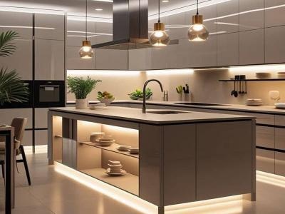 Custom Italy Modern Luxury Full Kitchen Cabinets with Island
