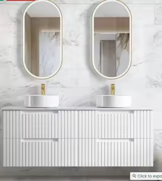 À quoi ressemble le meuble de salle de bain à grille populaire ?
